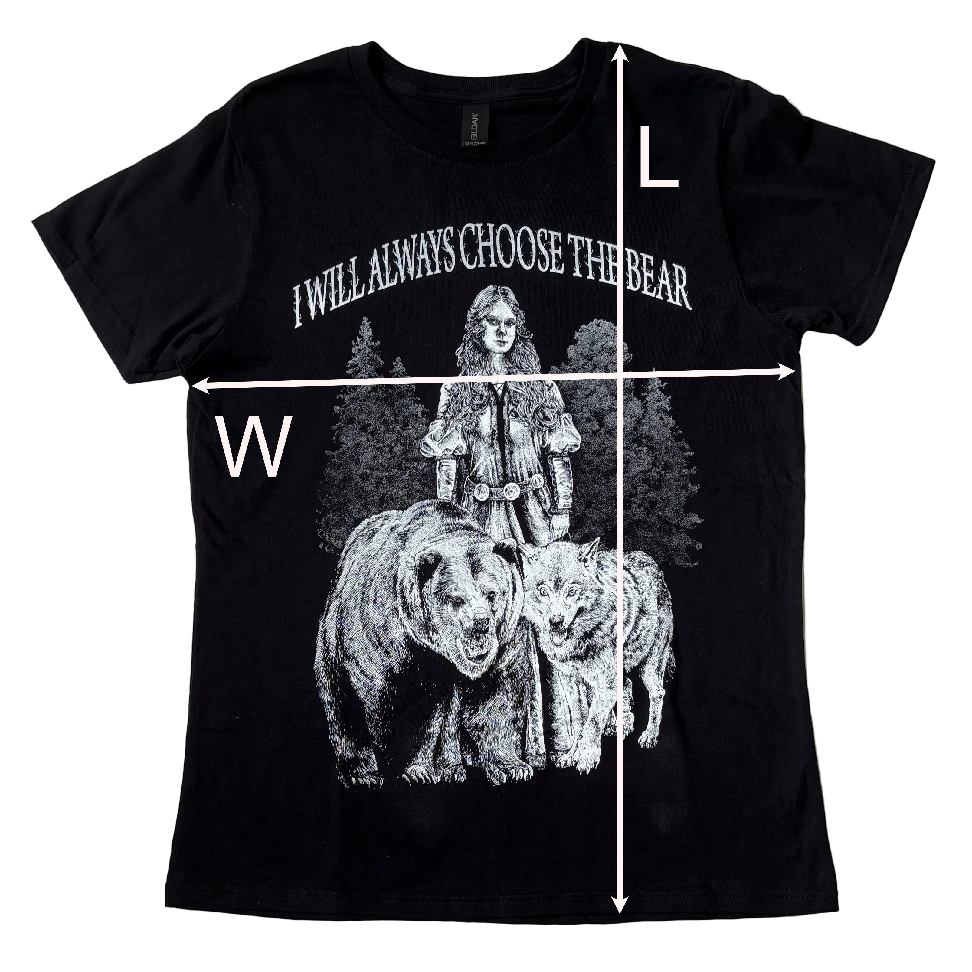 Bears And Wolves T-Shirt, fitted