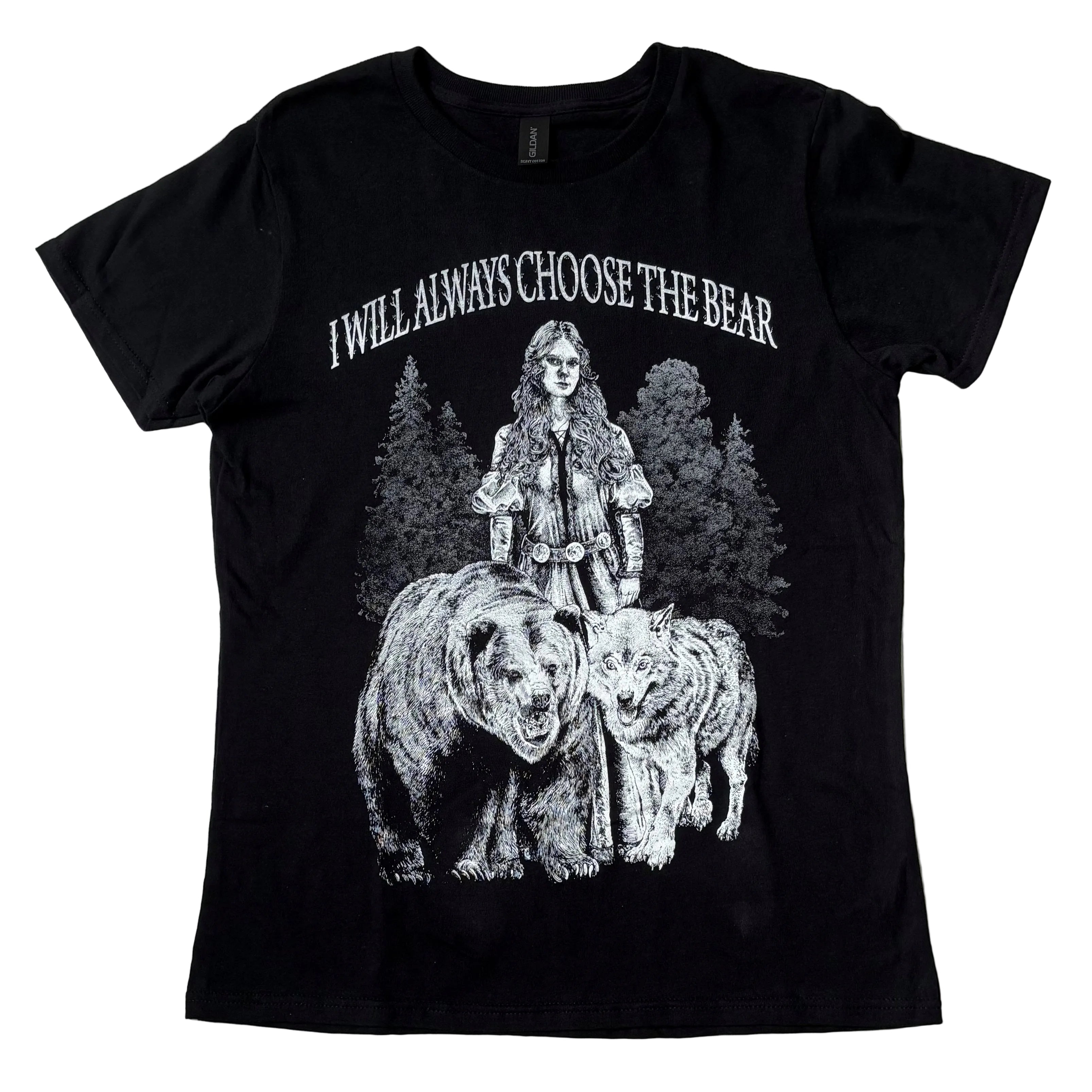 Bears And Wolves T-Shirt, fitted